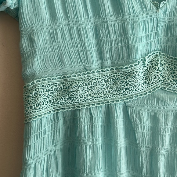 Betsy Johnson Sky Blue Vintage Inspired Short Sleeve Dress SZ Medium - Picture 14 of 15